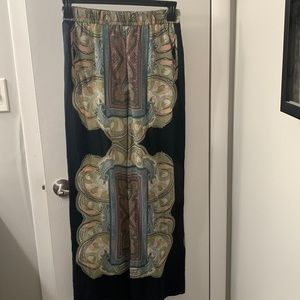 See through print beach pant